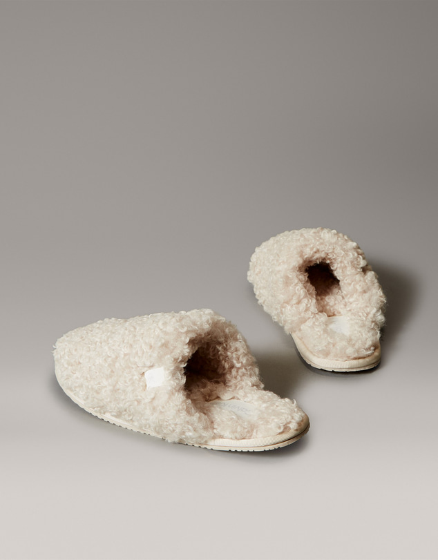 Calvin Klein - Faux Shearling Sherpa Slippers