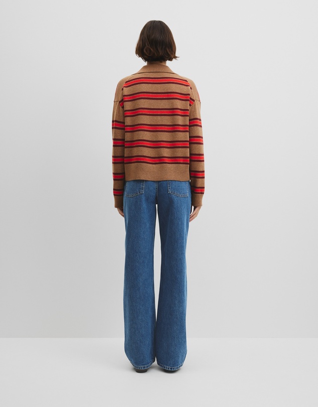 Country Road - Australian Cotton Blend Stripe Knit Polo