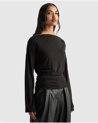 Decjuba - Tahlia Cinched Long Sleeve Top