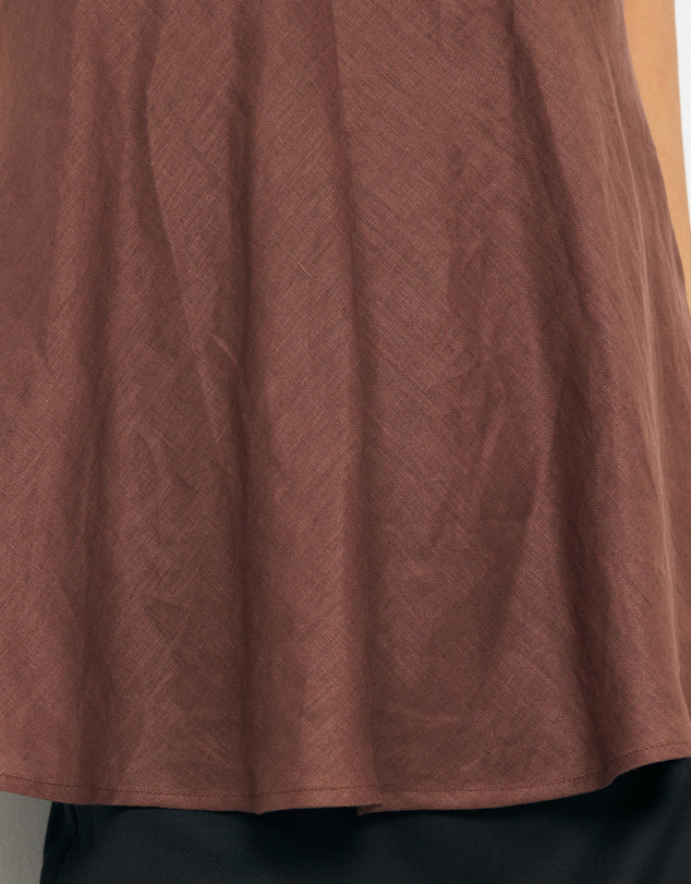 AERE - Draped Linen Halter Top
