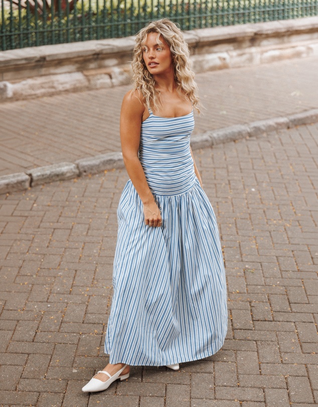 Petal & Pup - Carlisle Maxi Dress - Blue Stripe