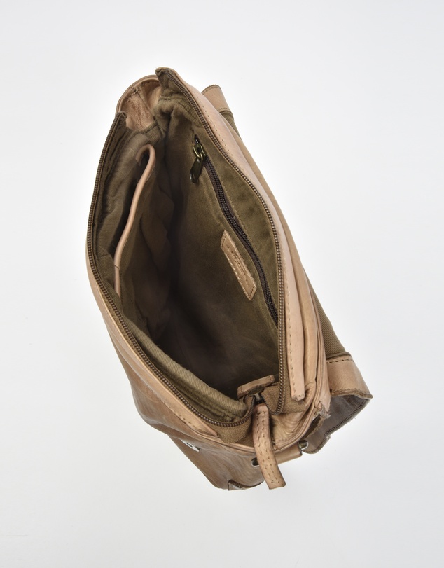 Cobb & Co - Bracewell Washed Leather Flap Over Crossbody