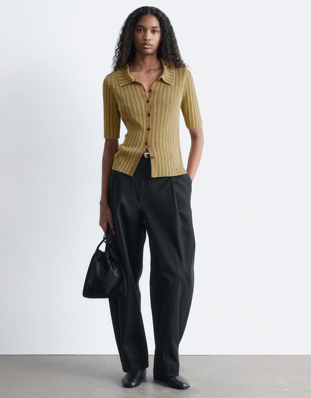 & Other Stories - Rib-Knit Lurex Top