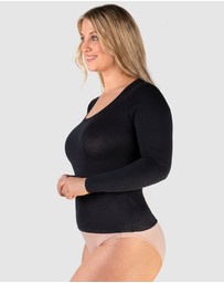 B Free Intimate Apparel - Superfine﻿ 100% Cotton Long Sleeve Top - 2 Pack