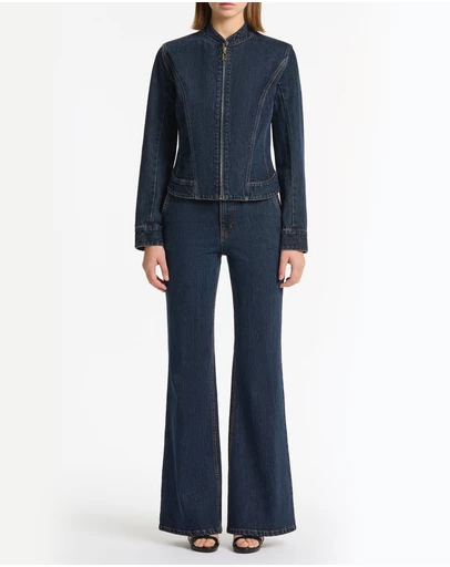 Carla Zampatti - Dark Indigo Fitted Denim Jacket