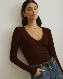 Atmos&Here - Long Sleeve V-Neck Tee