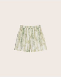 IDA+S - Riley Agave Green High Waisted Shorts