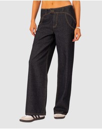 EDIKTED - Western Low Rise Jeans