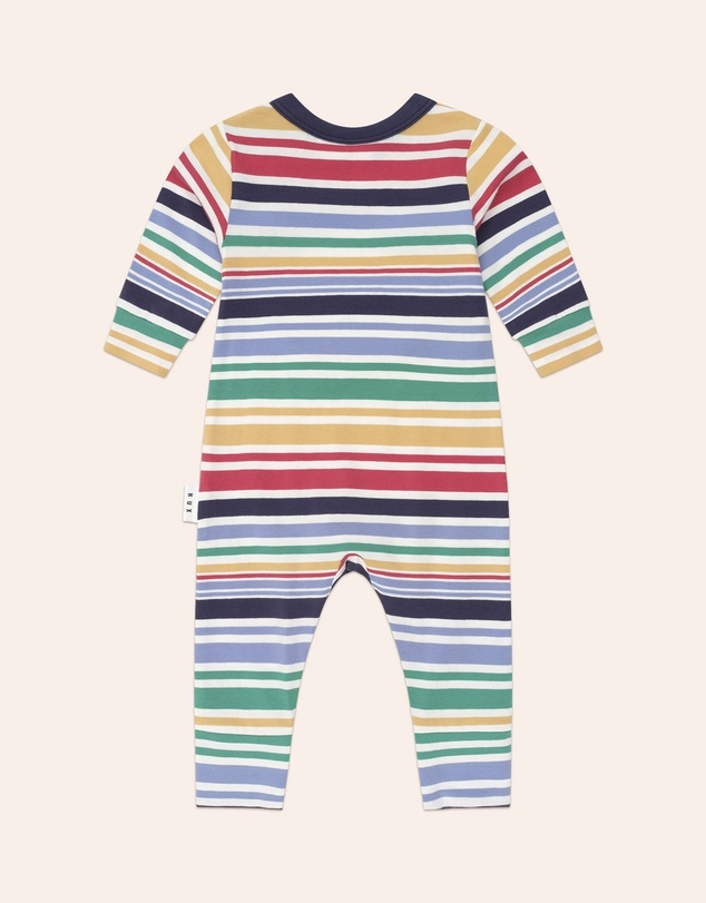 Huxbaby - Rainbow Stripe Huxbear Romper - Babies