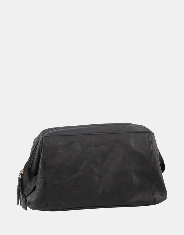 Pierre Cardin - Pierre Cardin Rustic Leather Toiletry Bag