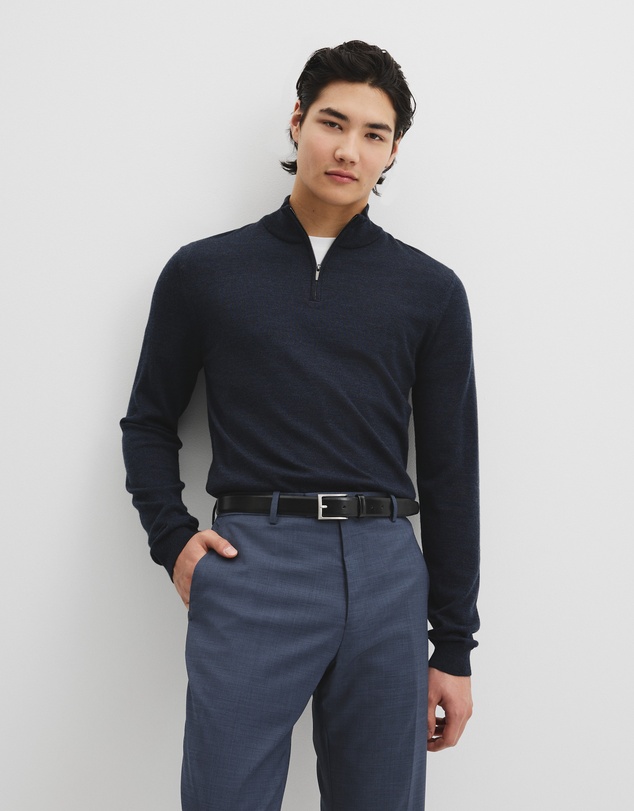 Country Road - Australian Merino Long Sleeve Vam Half Zip Knit