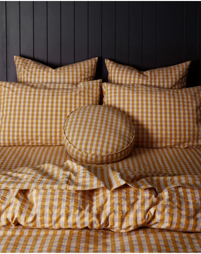 Mosey Me - Mango Seersucker Standard Pillowcase Set