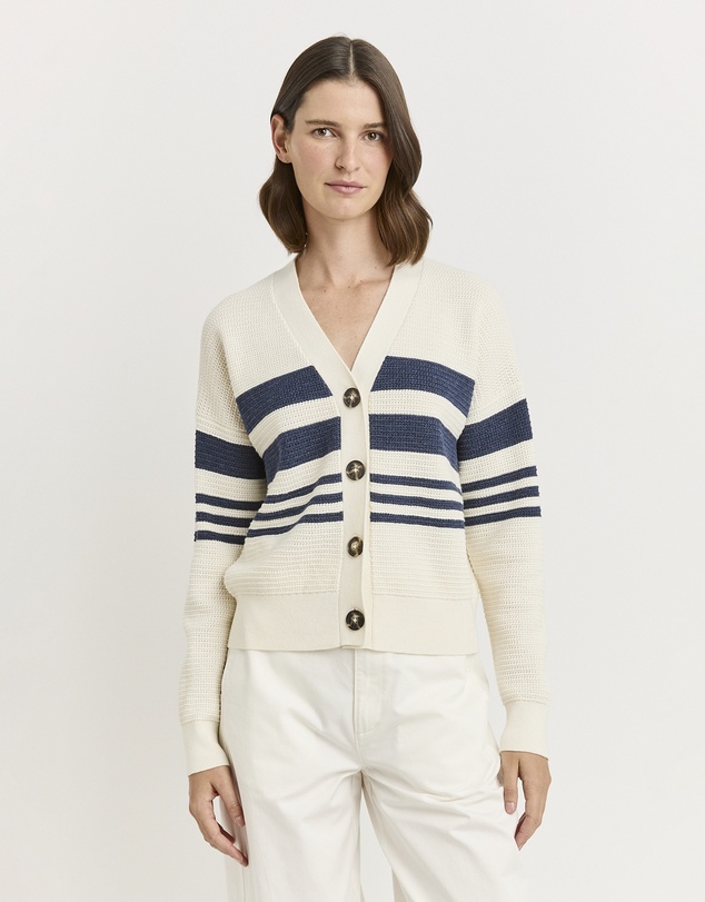Toorallie - Grain Stitch V Cardigan