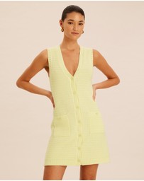 AERE - Organic Cotton Button Down Patch Pocket Mini Dress