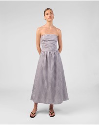 MVN - Stripe Strapless Dress
