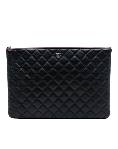 Pre-Loved by Azura Reborn - Pre-Loved Large Quilted Lambskin O Case Clutch