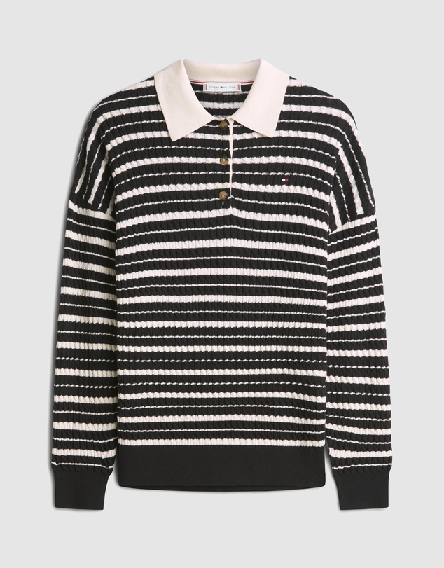 Tommy Hilfiger - Cable Knit Polo Jumper
