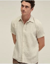 Oxford - Leyton Pure Linen Short Sleeve Shirt