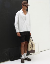 AERE - Pleated Cotton Tailored Shorts