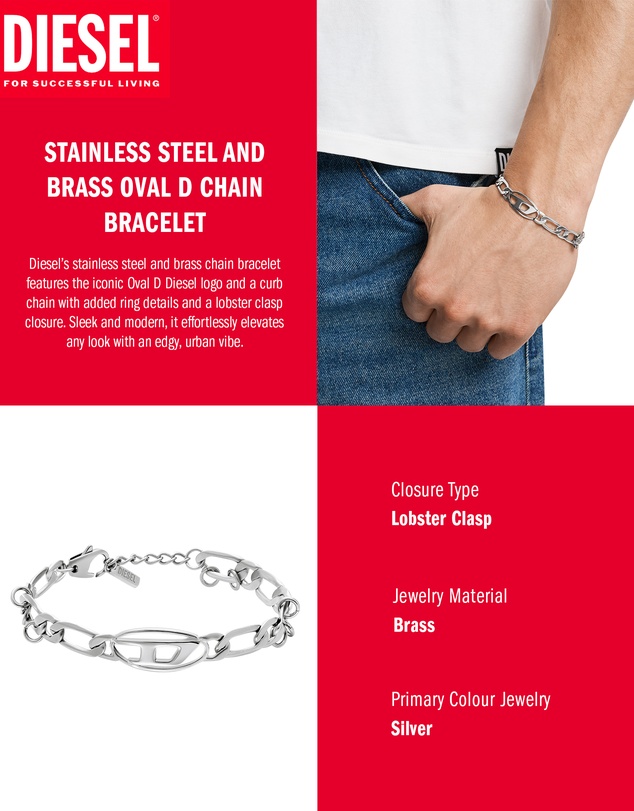 Diesel - Silver-Tone Bracelet