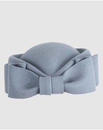 Max Alexander - Felt Light Blue Pillbox Hat
