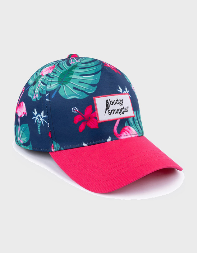 Budgy Smuggler - Kids Cap in Flamingos