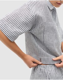 Seed Heritage - Linen Stripe Boxy Shirt