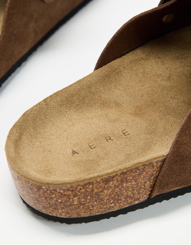 AERE - Suede Footbed Clogs - Men's