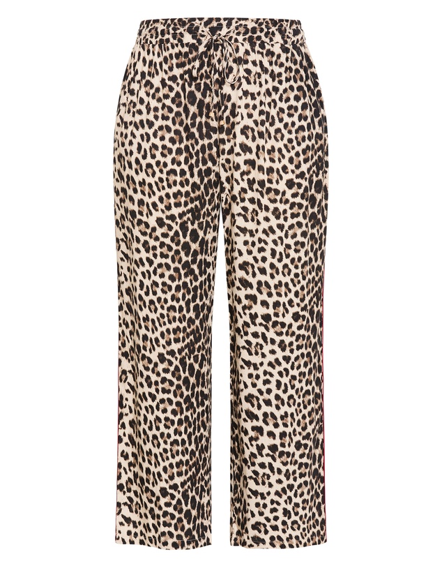 City Chic - Plus size Leopard Tape Stripe Pant - neutral