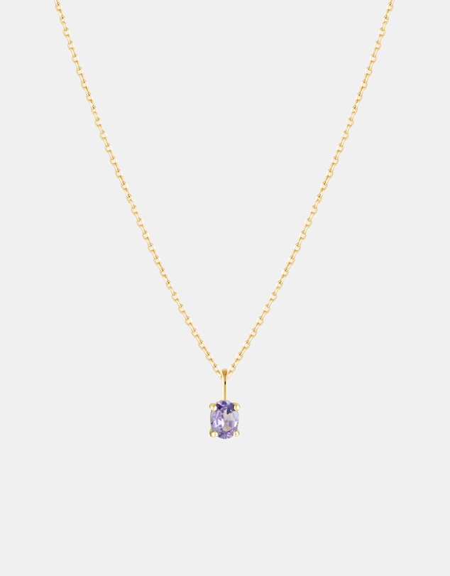 Luna Rae - Solid Gold - Tazanite Necklace