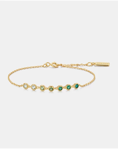 Ania Haie - Gold Green Station Bracelet