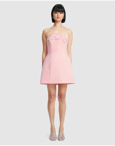 LEO LIN - Roselle Applique Bustier Mini Dress