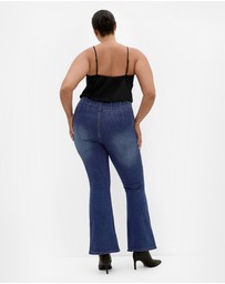 City Chic - Asha Fit Pin Woodstock Flare Leg Jean