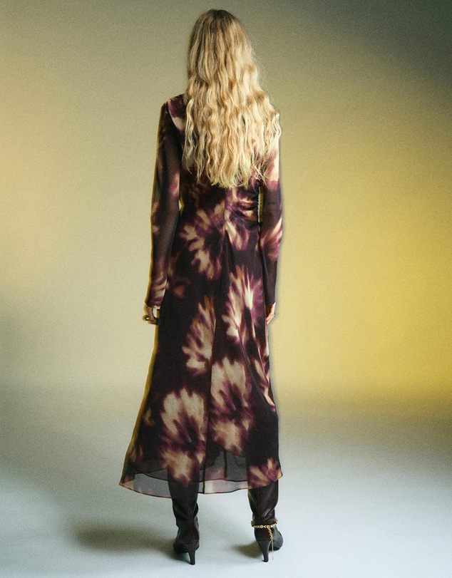 M.N.G - Tie-Dye Ruched Dress