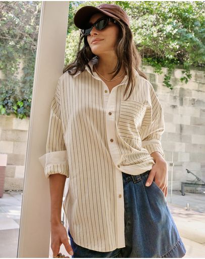 SUNNY YELLOW STRIPE WHITE COLLAR