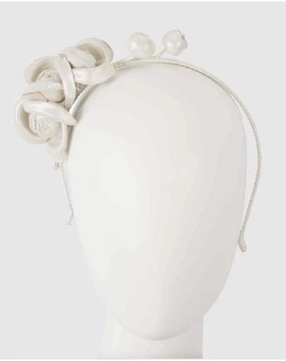 Max Alexander - Leather Flowers Headband
