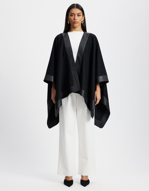 West 14th - Lexington Wool and Leather Cape
