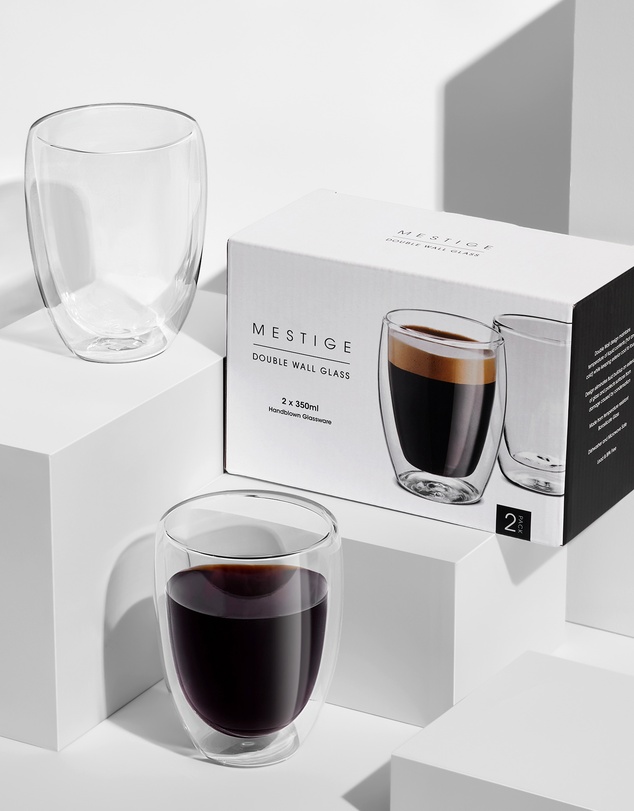 Mestige - Double Tempered Wall Glasses - 2 pack