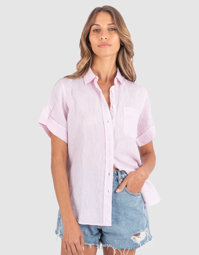 CAMIXA - FEBE Short Sleeve Linen shirt