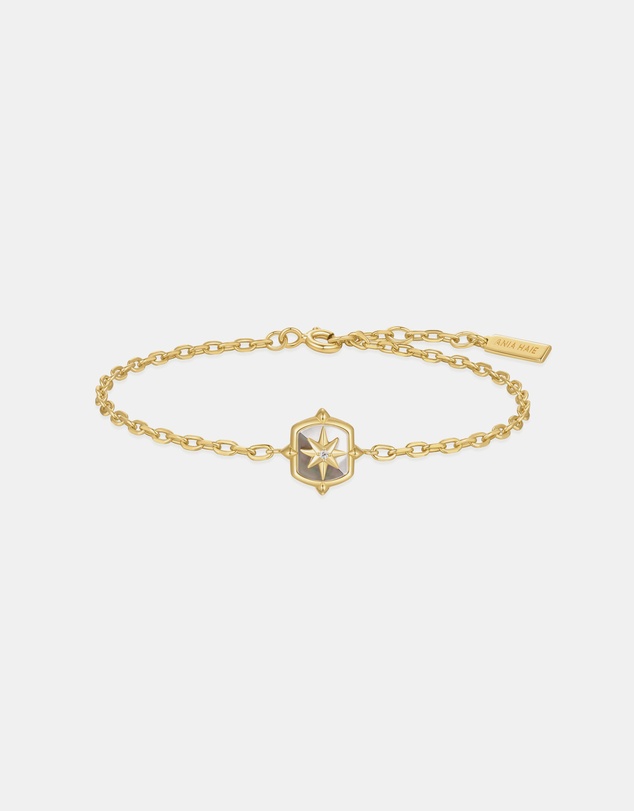 Ania Haie - Ania Haie Gold Colour-Block Mother of Pearl Star Bracelet