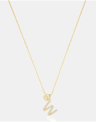 Georgini - Georgini Luxury Letters W Initial Pendant Gold