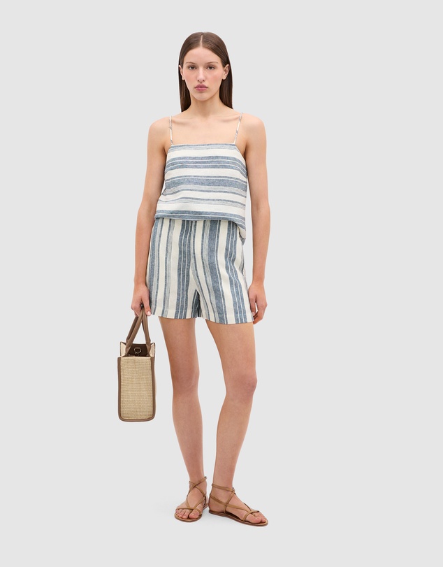 Seed Heritage - Linen High Rise Striped Short