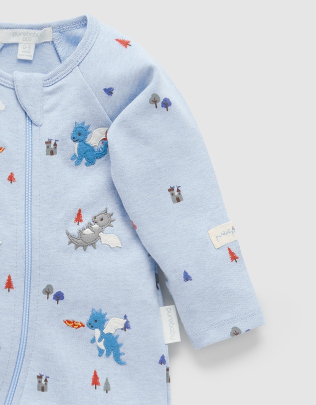 Purebaby - Thick Zip Growsuit -Kids-Babies
