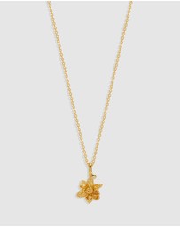 By Charlotte - Water Lily July Birth Flower Necklace