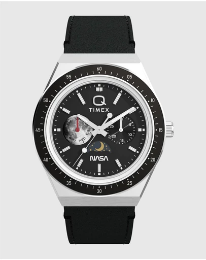 TIMEX - Q Timex NASA 40mm Leather Strap Watch
