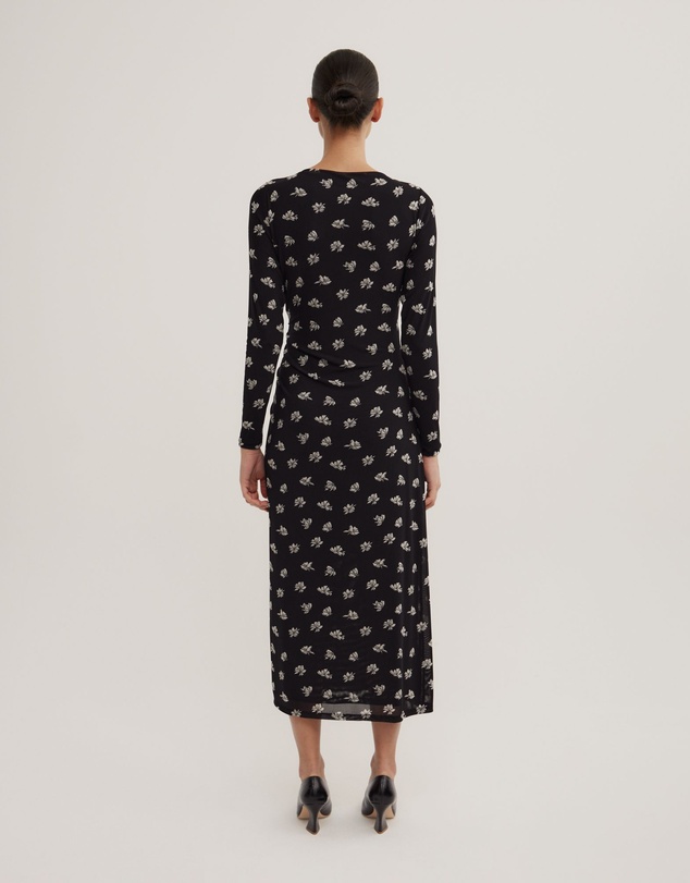 Witchery - Long Sleeve Ruched Mesh Dress