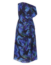 City Chic - Plus size Haze Print Maxi Dress - blue