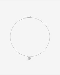Michael Hill - Cubic Zirconia Closed Heart Pendant Necklace in Sterling Silver