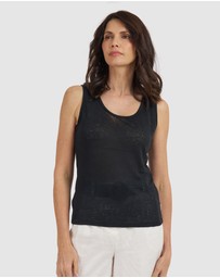 CAMIXA - Tecla Linen Jersey Top