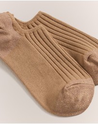 Trenery - Low Cut Rib Sock in Light Camel
